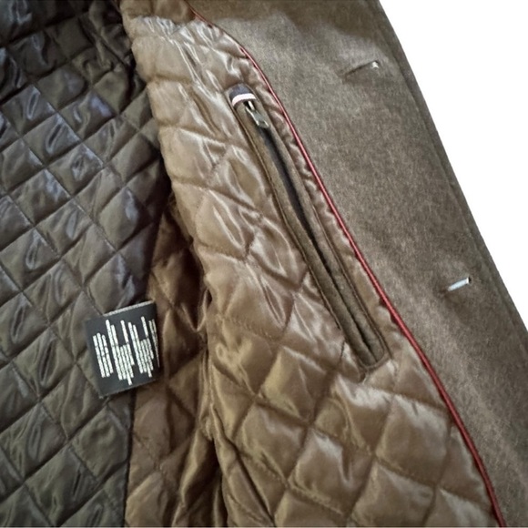 TOMMY HILFIGER BROWN MELTON WOOL WALKING
COAT SIZE SMALL - Picture 9 of 14
